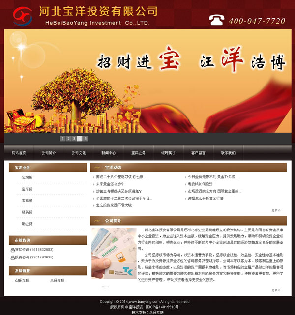 河北寶洋投資有限公司 - 石家莊網(wǎng)站建設案例 河北網(wǎng)站建設案例